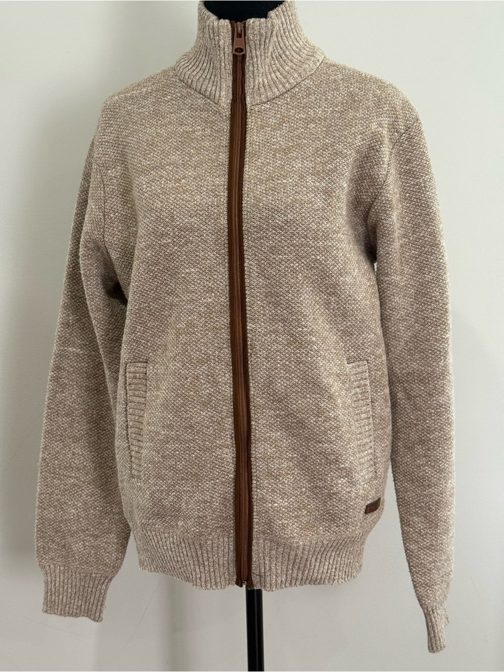 Buffalo David Bitton M Men's Full-Zip Knit Sweater Jacket w Pockets 105